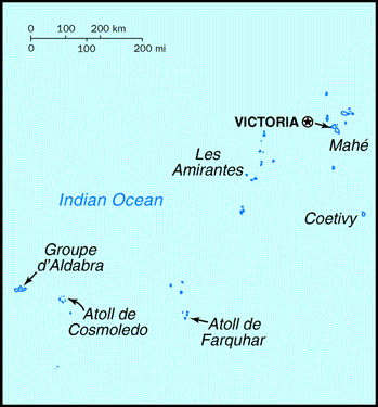 Seychelles Islands Map