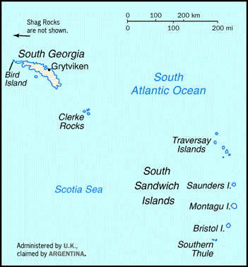 South Georgia & S. Sandwich Islands Map