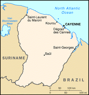 French Guiana Map
