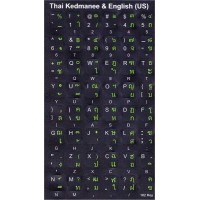 Keyboard Stickers (Black Opaque) for Thai, Kedmanee (Thailand)