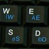 Keyboard Stickers (Black Opaque) for Hungarian