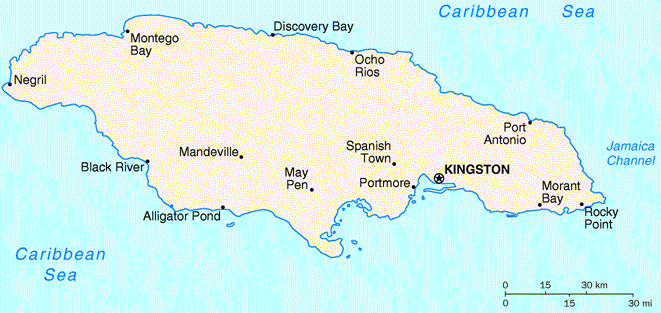 Jamaica Map