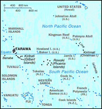 Kiribati (Republic of) Map