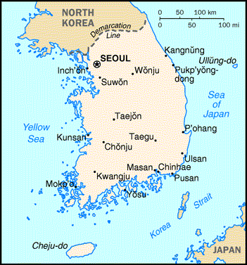 Korea (South) Map