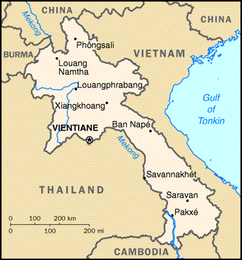 Laos Map