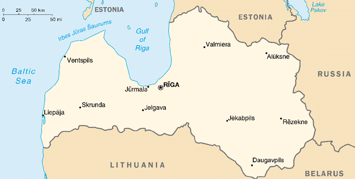 Latvia Map