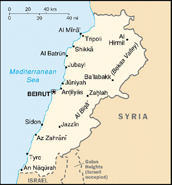 Lebanon Map