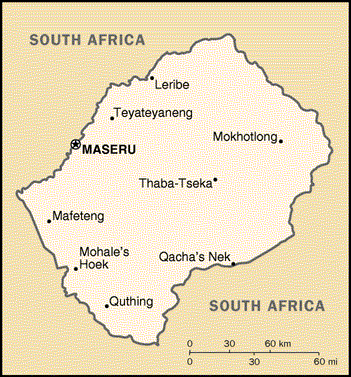 Lesotho Map