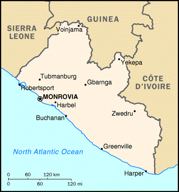 Liberia Map