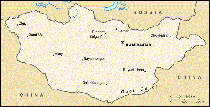 Mongolia Map