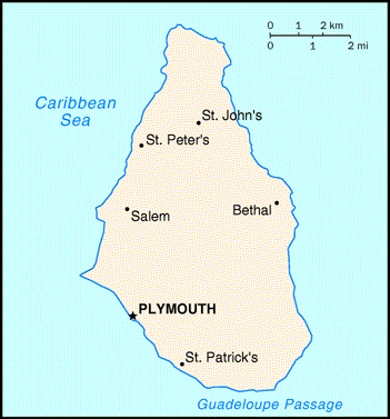 Montserrat (U.K.) Map