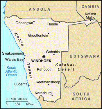 Namibia Map