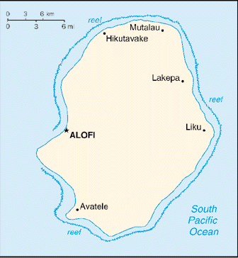 Niue (New Zealand) Map