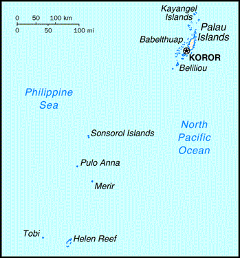 Palau (Republic of) Map