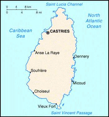 St. Lucia Map