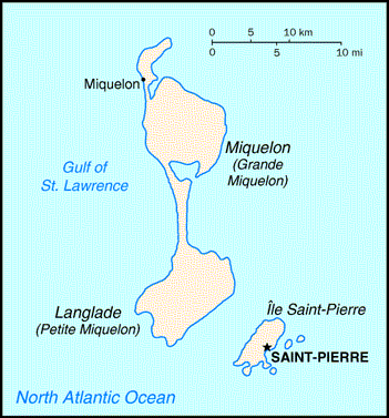 St. Pierre & Miquelon (French) Map