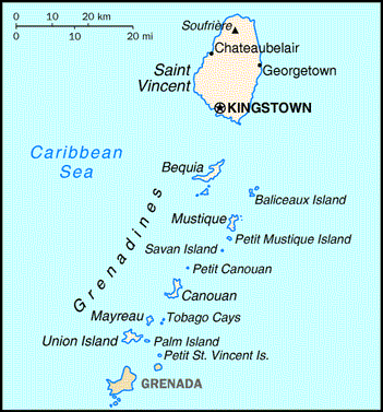 St. Vincent Map