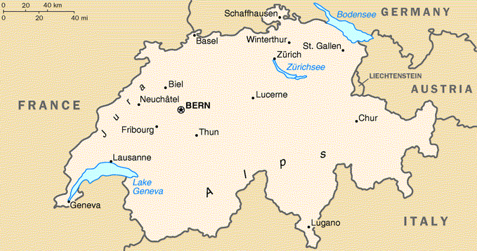 Switzerland Map