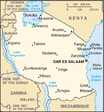 Tanzania Map