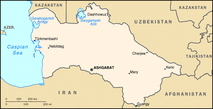 Turkmenistan Map