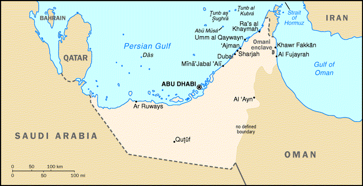 United Arab Emirates Map