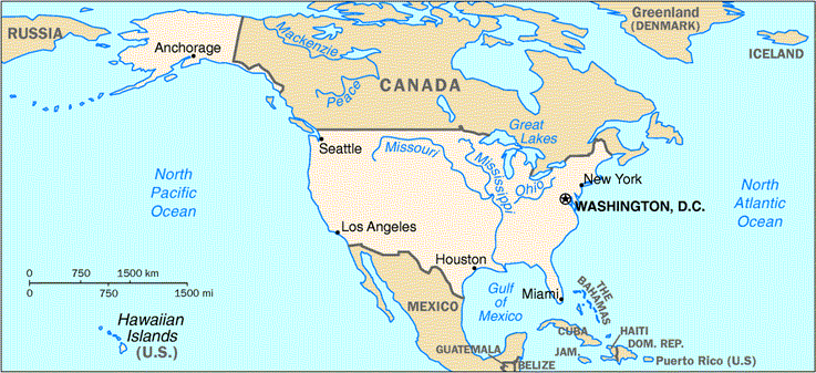 United States of America Map