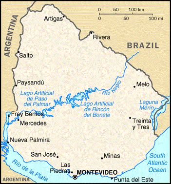 Uruguay Map