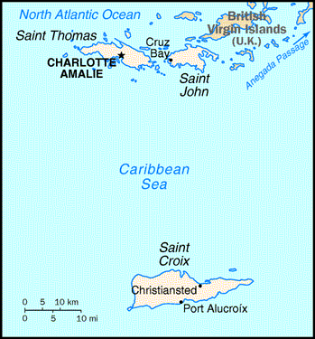 Virgin Islands  (U.S.) Map
