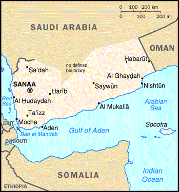 Yemen Arab Republic Map