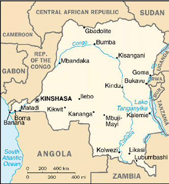 Congo (Zaire) Map