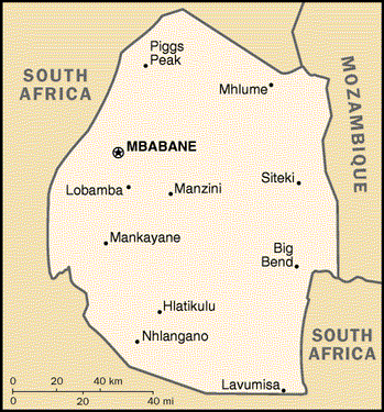 Swaziland Map