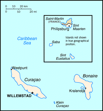 Netherlands Antilles Map