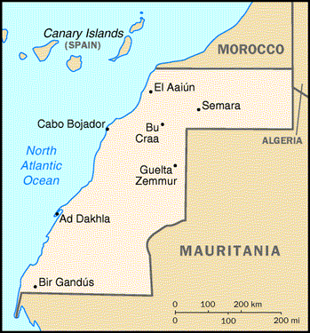 Western Sahara Map