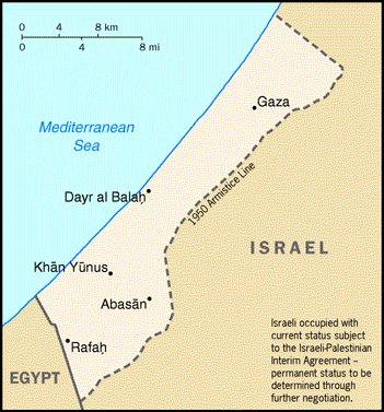 Gaza Strip Map