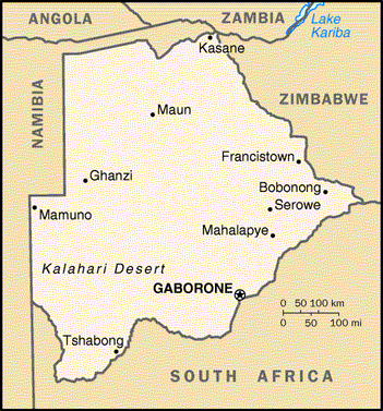 Botswana Map