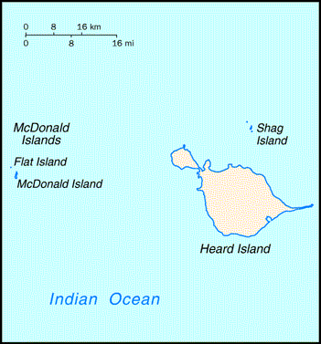 Heard Island & McDonald Islands Map