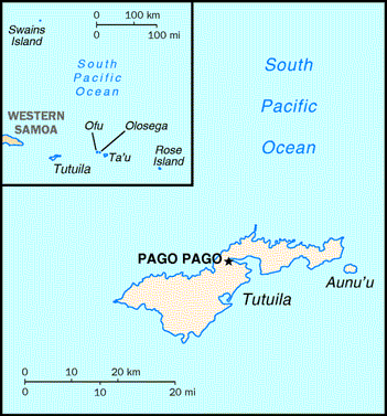 American Samoa   (U.S.) Map