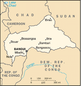 Central African Republic Map