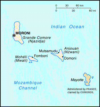 Comoros (Federal Islamic Republic) Map