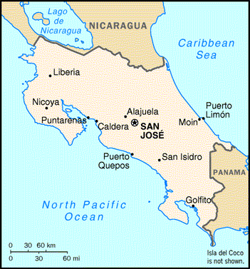 Costa Rica Map