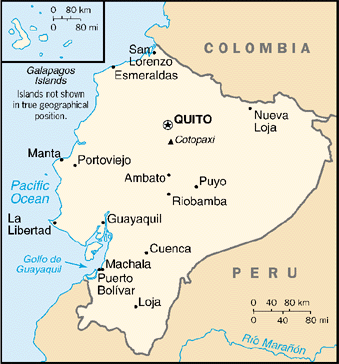 Because of its geographic features, Ecuador is