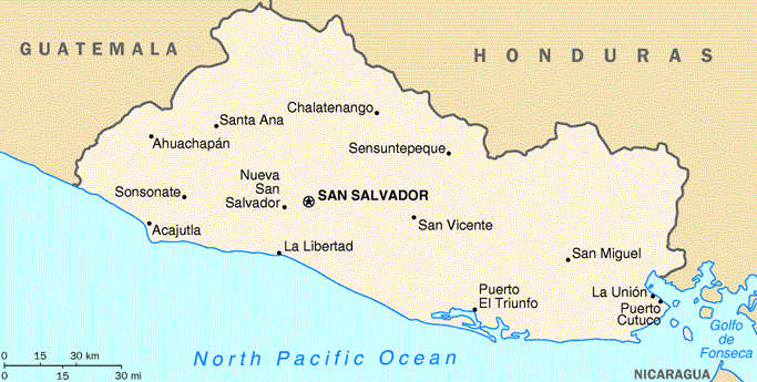 El Salvador Map