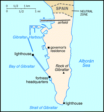 Gibraltar  (U.K.) Map