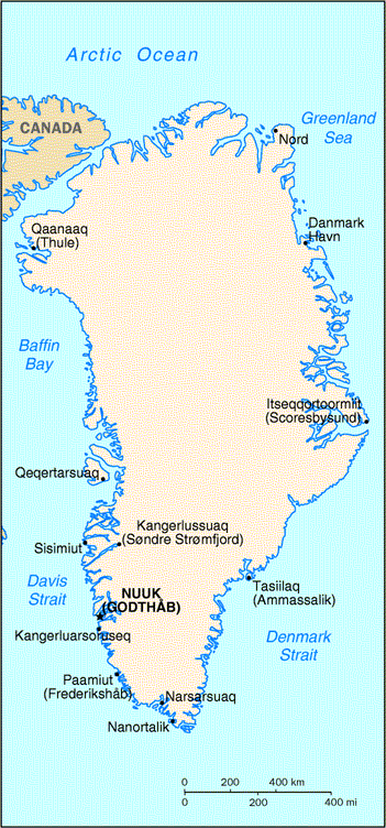Greenland (Danish) Map