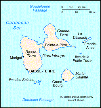 Guadeloupe  (French) Map