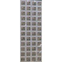 Keyboard Stickers for Hindi (Opaque Beige BG-Blue/Black)