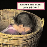 WHERE'S THE BABY? board book in Amharic & English
