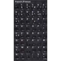 Keyboard Stickers (Black Opaque) for French
