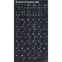 Keyboard Stickers (Black Opaque) for Russian