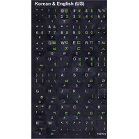 Keyboard Stickers (Black Opaque) for Korean